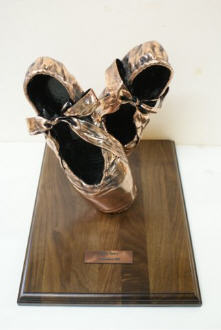 Pair of Pointe Shoes - Bronzed and Mounted