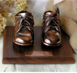 Baby shoe bronzing, pacifiers, bronze adult shoes, hats, boots, sports items, military items